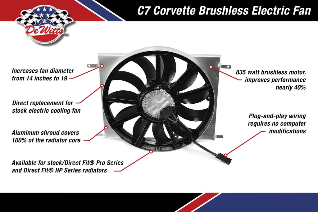C7 Corvette 19 Brushless – DeWitts™ Direct Fit® Radiators